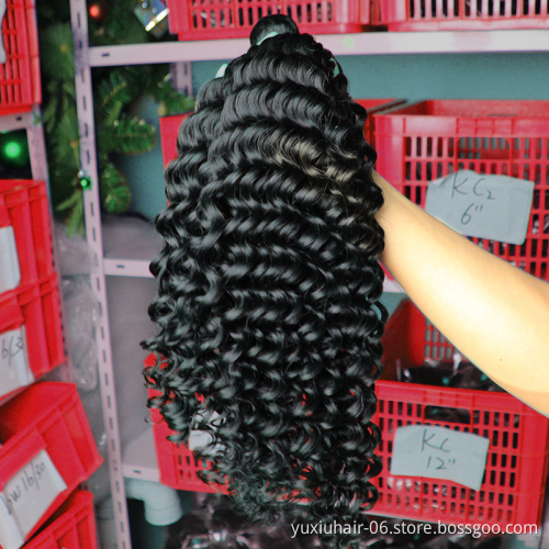 Deep Wave Brazilian Hair Weave Bundles  100% Human Hair Wave Natural Thick Remy Hair  Extensions